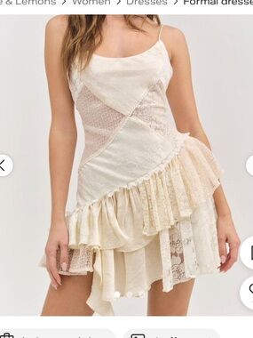 Love and lemons Paulina patchwork mini dress NWOT